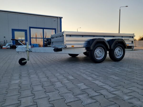 Przyczepa skrzyniowa ciężarowa hamowana Zasław 265TH 265cm dwuosiowa plandeka