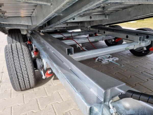 Ta-No Formula 35.60 PREMIUM przyczepa uchylna laweta do transportu samochodu aluminiowa platforma alu panele wciągarka elektryczna podnoszenie elektryczne 6m pod busy