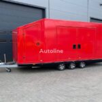 Przyczepa ciężarowa trzyosiowa zamknięty kontener enclosed trailer transporter furgon Ta-No SPORT TRANSPORTER PREMIUM DMC 3500kg uchylna niski kąt do przewozu sportowych samochodów