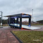 Przyczepa ciężarowa trzyosiowa zamknięty kontener enclosed trailer transporter furgon Ta-No SPORT TRANSPORTER PREMIUM DMC 3500kg uchylna niski kąt do przewozu sportowych samochodów