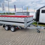 Przyczepa kiper wywrotka dump trailer dumping tipper anhanger Brenderup TT5325 ATB 3500 kg 2700 kg najazdy aluminiowe plandeka nadstawki skrzynia 325 cm x 180 cm wywrót 3 strony pompa hydrauliczna